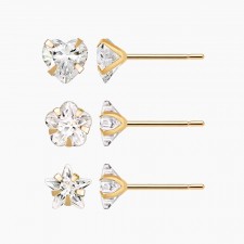 팬시 큐빅 프레스 침귀걸이