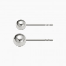 실버 볼 침귀걸이 2홈