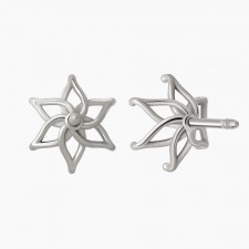 실버 꽃주물6발 피어싱 빈틀