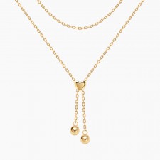 각줄체인 하트 슬라이드볼 팔찌