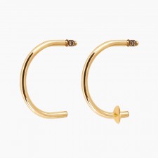 커브 피어싱침 U형