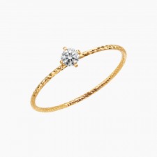 화이트 CZ 열송이 반지