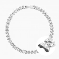 실버 할로우렉스 팔찌 (시계장식)