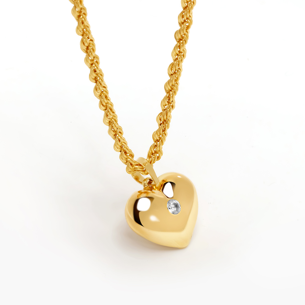 하트 큐빅 펜던트