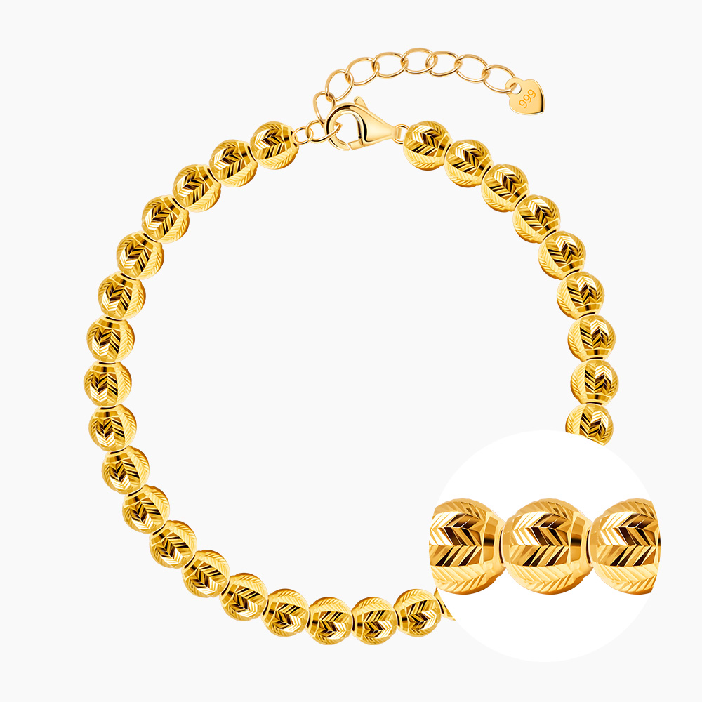 순금 컷팅볼 5mm 팔찌 - 4타입 (입고예정)