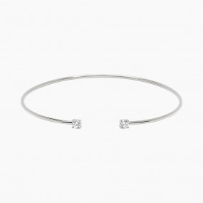 실버 파이프 뱅글 팔찌